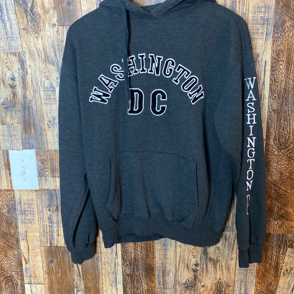 Washington DC Unisex Hoodie Sweatshirt (Charcoal)